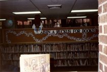 Full bookshelf in the library